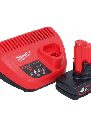 Llave de impacto a batería Milwaukee M12 FID2-401 12 V 170 Nm 1/4" sin escobillas + 1x batería 4,0 Ah + cargador