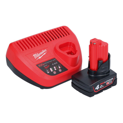 Llave de impacto a batería Milwaukee M12 FID2-401 12 V 170 Nm 1/4" sin escobillas + 1x batería 4,0 Ah + cargador