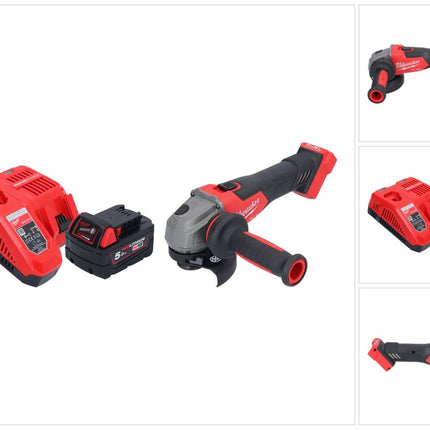 Milwaukee M18 FSAG115X-501 Cordless angle grinder 18 V 115 mm brushless + 1x battery 5.0 Ah + charger