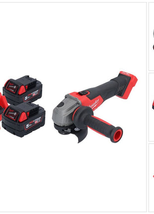 Milwaukee M18 FSAG115X-502 Cordless angle grinder 18 V 115 mm brushless + 2x battery 5.0 Ah + charger