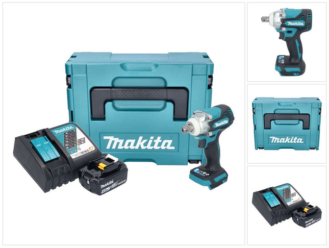 Makita DTW 301 RM1J akumulatorowy klucz udarowy 18 V 330 Nm 1/2" bezszczotkowy + 1x akumulator 4,0 Ah + ładowarka + Makpac