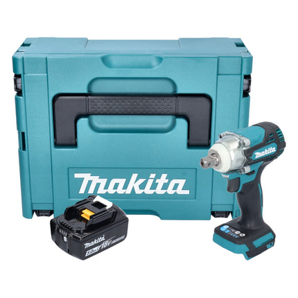 Makita DTW 301 T1J Llave de impacto a batería 18 V 330 Nm 1/2" sin escobillas + 1x batería 5,0 Ah + Makpac - sin cargador