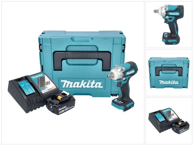 Makita DTW 301 RT1J akumulatorowy klucz udarowy 18 V 330 Nm 1/2" bezszczotkowy + 1x akumulator 5,0 Ah + ładowarka + Makpac