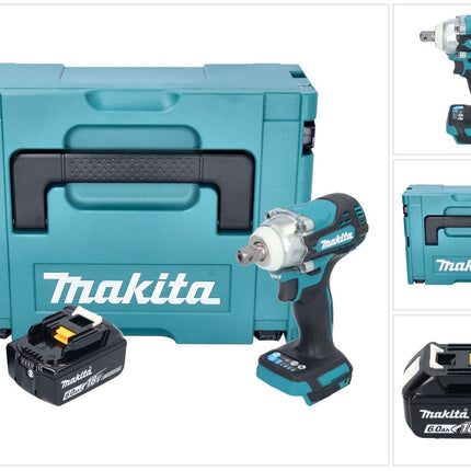 Makita DTW 301 G1J llave de impacto a batería 18 V 330 Nm 1/2" sin escobillas + 1x batería 6,0 Ah + Makpac - sin cargador