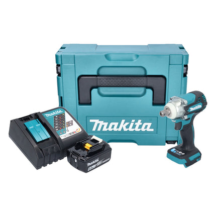 Makita DTW 301 RG1J Atornillador de impacto inalámbrico 18 V 330 Nm 1/2" sin escobillas + 1x batería 6,0 Ah + cargador + Makpac