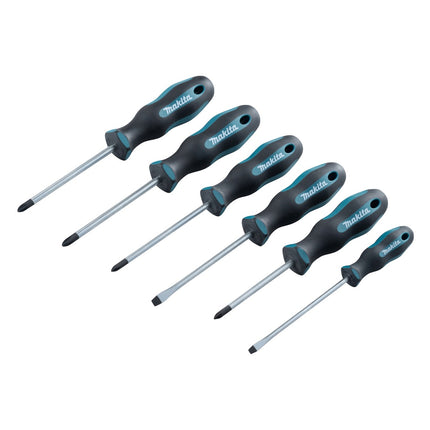 Juego de destornilladores Makita E-10528, 6 piezas. SL4 / SL5,5 / PH1 / PH2 / PZ1 / PZ2