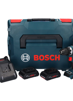 Bosch GSR 18V-90 C Profesjonalna akumulatorowa wiertarko-wkrętarka 18 V 64 Nm bezszczotkowa ( 06019K6004 ) + 2x akumulator ProCORE 4,0 Ah + ładowarka + L-Boxx