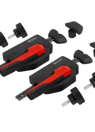 Bessey WNS-SET-MFT Morsetto orizzontale per tavoli multifunzionali Forza di serraggio con diametro del foro di 20 mm e spessore della piastra di min. 19 mm fino a 750 N