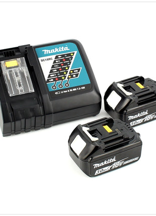 Makita DHR 263 RFJ 2x18V / 36 V SDS-Plus Akku Bohrhammer mit 2 x 3,0 Ah Akku + DC18RC Ladegerät im Makpac 4 - Toolbrothers