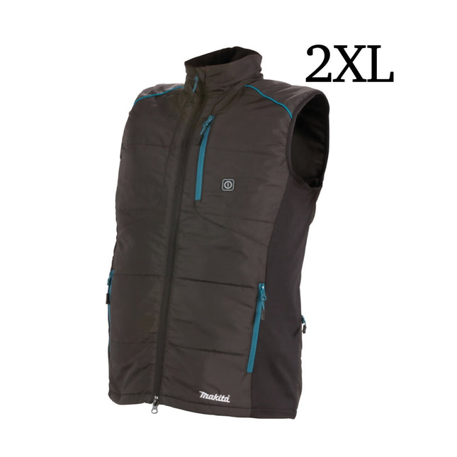 Gilet termico a batteria Makita DCV 202 Z 2XL 14,4 V / 18 V + adattatore per batteria - senza batteria, senza caricabatterie