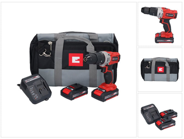 Einhell TE-CD 18/2 Li-i-Kit cordless impact drill 18 V 44 Nm + 2x rechargeable battery 1.5 Ah + charger + bag