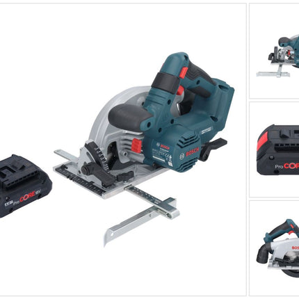 Akumulatorowa pilarka tarczowa Bosch GKS 18V-57-2 Professional 18 V 165 mm bezszczotkowa + 1x akumulator ProCORE 4,0 Ah - bez ładowarki