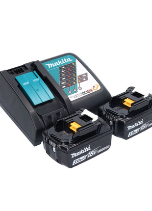 Makita DUC 150 RF2 Tronconneuse d'elagage sans fil 18 V 15 cm Brushless + 2x batterie 3,0 Ah + kit chargeur