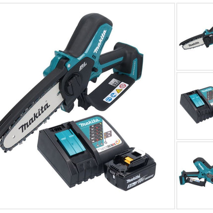 Makita DUC 150 RT 18 V 15 cm Tronconneuse d'elagage sans fil 18 V Brushless + 1x Batterie 5,0 Ah + chargeur