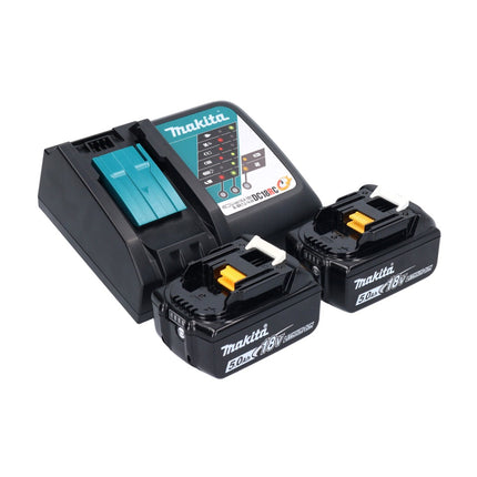 Motosierra a batería Makita DUC 150 RT2 18 V 15 cm sin escobillas + 2x baterías 5,0 Ah + cargador