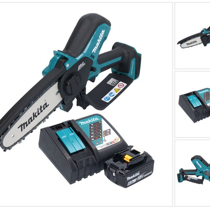 Motosierra a batería Makita DUC 150 RG 18 V 15 cm sin escobillas + 1x batería 6,0 Ah + cargador