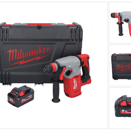 Martello combinato a batteria Milwaukee M18 BLHX-551X 18 V 2,3 J brushless + 1x batteria ricaricabile 5,5 Ah + scatola HD - senza caricabatterie