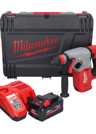 Milwaukee M18 BLHX-801X cordless combihammer 18 V 2.3 J Brushless + 1x battery 8.0 Ah + charger + HD box