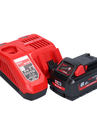 Milwaukee M18 BLHX-801X cordless combihammer 18 V 2.3 J Brushless + 1x battery 8.0 Ah + charger + HD box