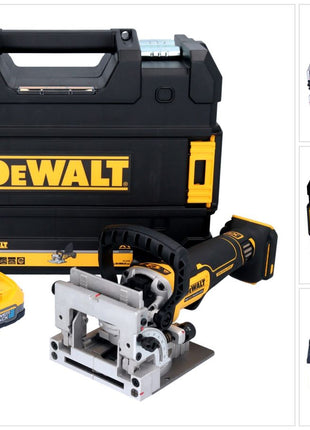 DeWalt DCW 682 NT akumulatorowy płaski frez do kołków 18 V 102 x 20 mm bezszczotkowy + 1x akumulator Powerstack 1,7 Ah + TSTAK - bez ładowarki