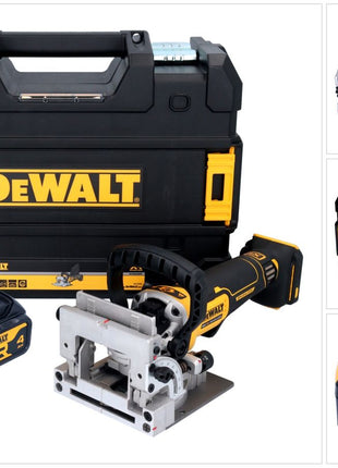 Akumulatorowy frez do kołków płaskich DeWalt DCW 682 NT 18 V 102 x 20 mm bezszczotkowy + 1x akumulator 4,0 Ah + TSTAK - bez ładowarki