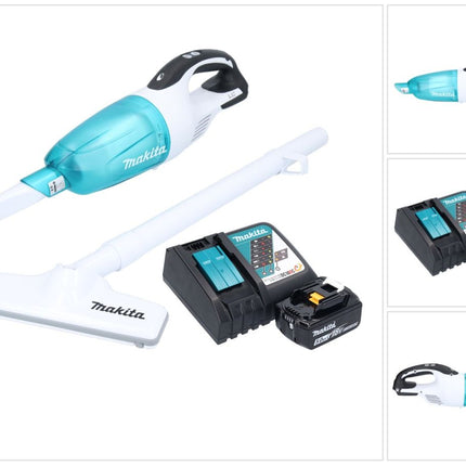 Aspiratore a batteria Makita DCL 181 FRT1WX 18 V 53 mbar 0,65 L + 1x batteria ricaricabile 5,0 Ah + caricatore