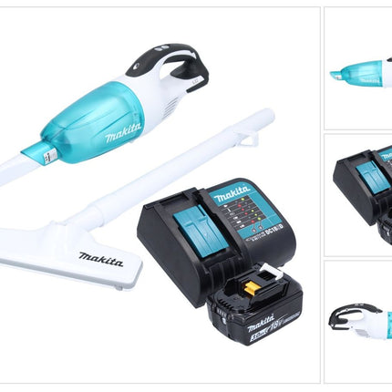 Aspiradora sin cable Makita DCL 181 FSF1WX 18 V 53 mbar 0,65 L + 1x batería recargable 3,0 Ah + cargador