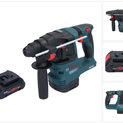 Akumulatorowy młot udarowo-obrotowy Bosch GBH 18V-22 Professional 18 V 1,9 J SDS Plus Brushless + 1x akumulator ProCORE 4,0 Ah - bez ładowarki