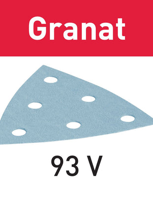 Festool STF V93/6 P150 GR/100 Garnet sanding sheet ( 497395 ) for RO 90 DX, DX 93, RS 300, RS 3, LRS 93 (iron sanding pad)