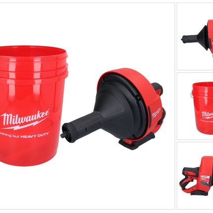 Milwaukee M12 BDC8-0C Akumulatorowy udrażniacz do rur 12 V ( 4933451632 ) + spirala + łyżka - bez akumulatora, bez ładowarki