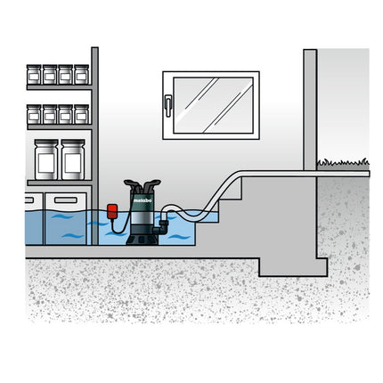 Bomba sumergible de agua sucia Metabo PS 15000 S (0251500000) 850 vatios caudal 15000 l/h