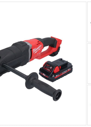 Trapano angolare a batteria Milwaukee M18 FRAD2-301 18 V 122 Nm brushless + 1x batteria ricaricabile 3,0 Ah - senza caricabatterie