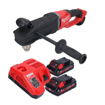Milwaukee M18 FRAD2-302 Cordless angle drill 18 V 122 Nm brushless + 2x rechargeable battery 3.0 Ah + charger