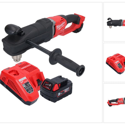 Milwaukee M18 FRAD2-501 cordless angle drill 18 V 122 Nm brushless + 1x rechargeable battery 5.0 Ah + charger