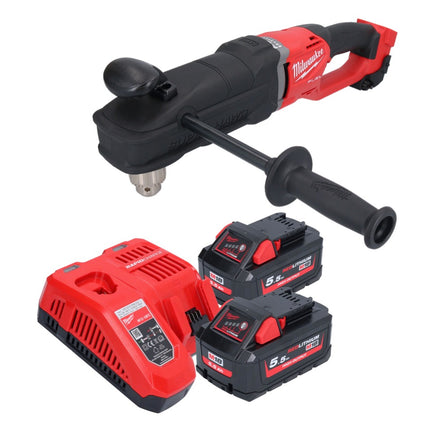 Milwaukee M18 FRAD2-552 Cordless angle drill 18 V 122 Nm brushless + 2x rechargeable battery 5.5 Ah + charger