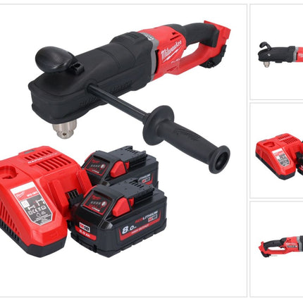 Milwaukee M18 FRAD2-802 Cordless angle drill 18 V 122 Nm brushless + 2x battery 8.0 Ah + charger