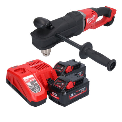 Milwaukee M18 FRAD2-802 Cordless angle drill 18 V 122 Nm brushless + 2x battery 8.0 Ah + charger