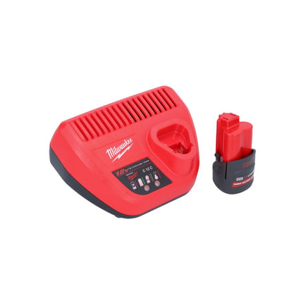 Limpiador de tuberías a batería Milwaukee M12 BDC6-251C 12 V + 1x batería 2,5 Ah + cargador + espiral + cubo