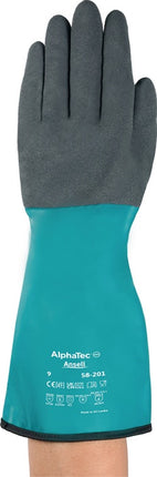 Guantes químicos ANSELL AlphaTec 58-201 talla 10 verde/gris ( 4000391325 )