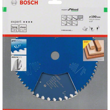 BOSCH Lame pour scie circulaire Expert pour le bois D. ext. 190 mm nombre de dents 40 WZ ( 8000342076 )