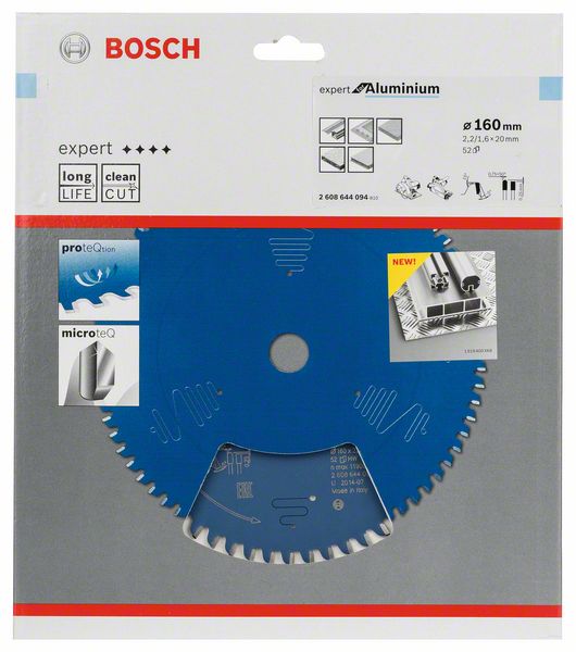 Hoja de sierra circular BOSCH Ø exterior 160 mm Número de dientes 52 HLTCG ( 4000815469 )