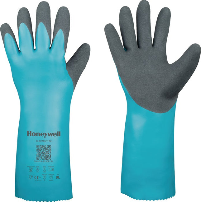 HONEYWELL chemical gloves FLEXTRIL(TM) 211 size 10 green ( 4000391298 )
