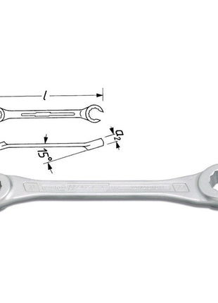 HAZET double ring spanner 612 24 x 27 mm 260 mm ( 8000462639 )