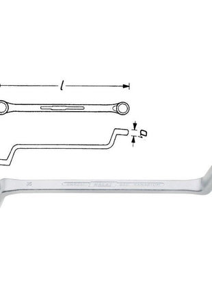HAZET double ring spanner 630 24 x 26 mm 330 mm ( 8000462660 )
