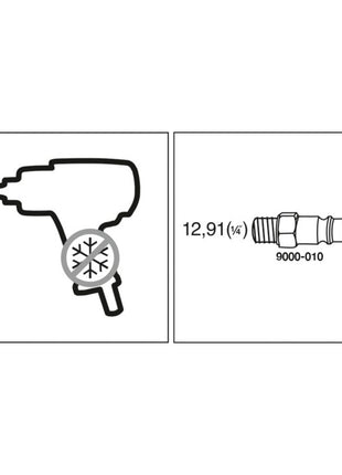 HAZET pneumatic ratchet screwdriver 9020-2 6.3 mm (1/4″) 4-kt. ( 4000898922 )