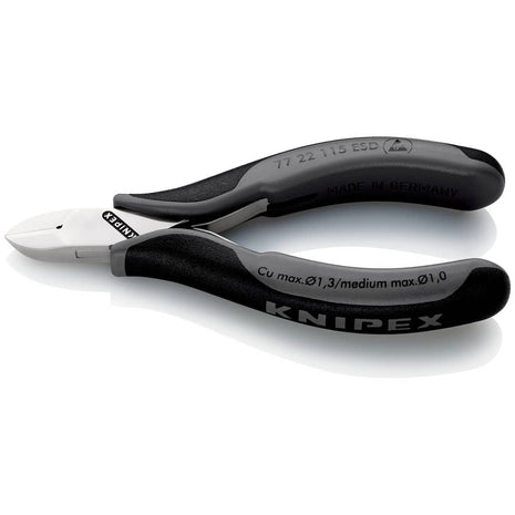 KNIPEX Electronics diagonal cutters length 115 mm shape 2 ( 4000810747 )