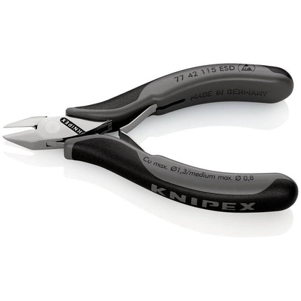 KNIPEX Electronics diagonal cutters length 115 mm shape 4 ( 4000794633 )
