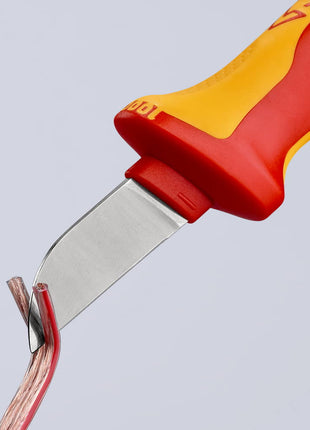 Coltello per cavi KNIPEX lunghezza 190 mm lunghezza lama 50 mm ( 4000817819 )