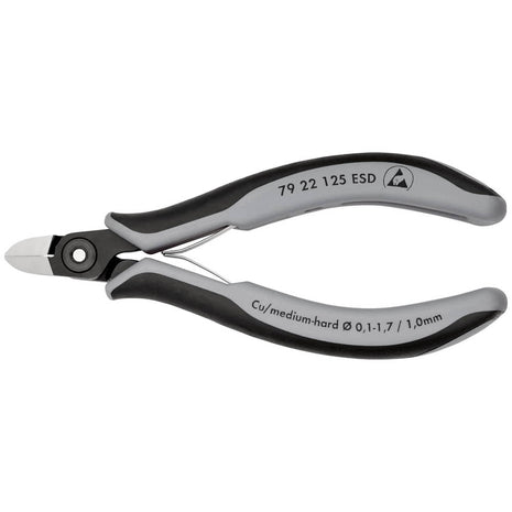 KNIPEX precision electronics diagonal cutters length 125 mm shape 2 ( 4000810830 )