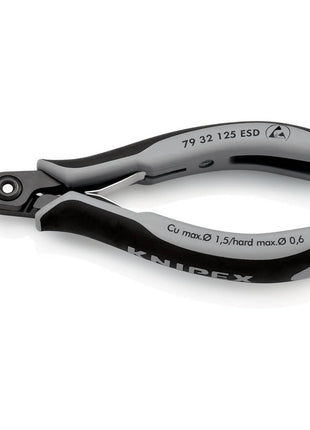 KNIPEX precision electronics diagonal cutters length 125 mm shape 3 ( 4000810831 )